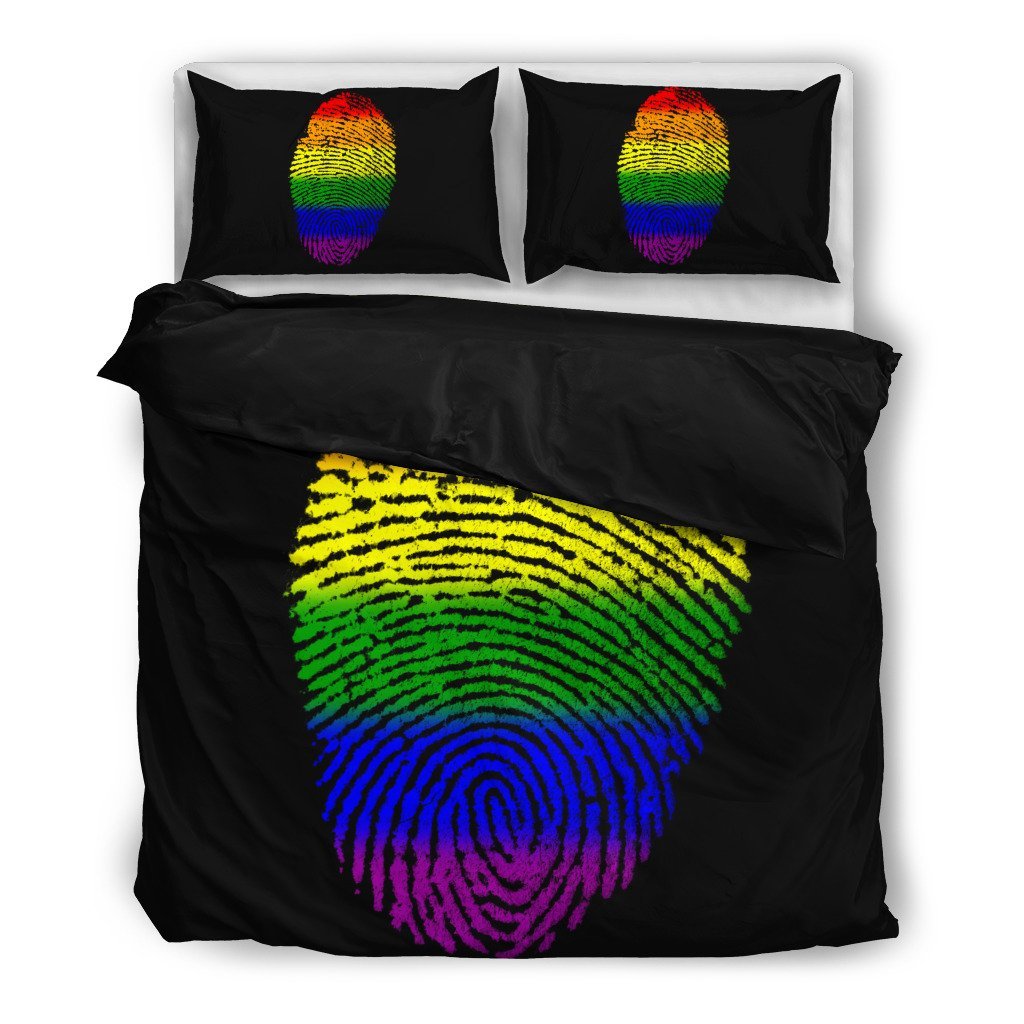 Fingerprint Pride 3D Customized Duvet Cover Bedding Set