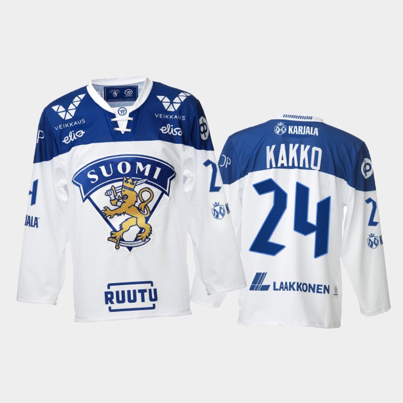 Finland Team Kaapo Kakko 2021-22 Home White Jersey #24
