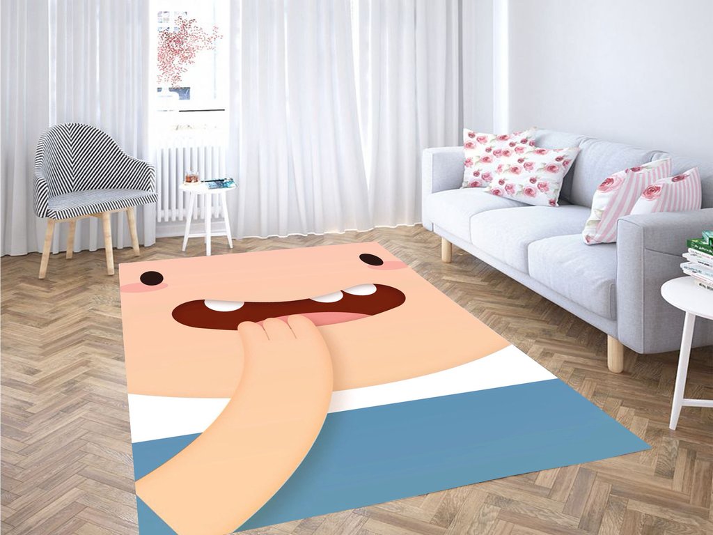 Finn Adventure Time Living Room Modern Carpet Rectangle Rug