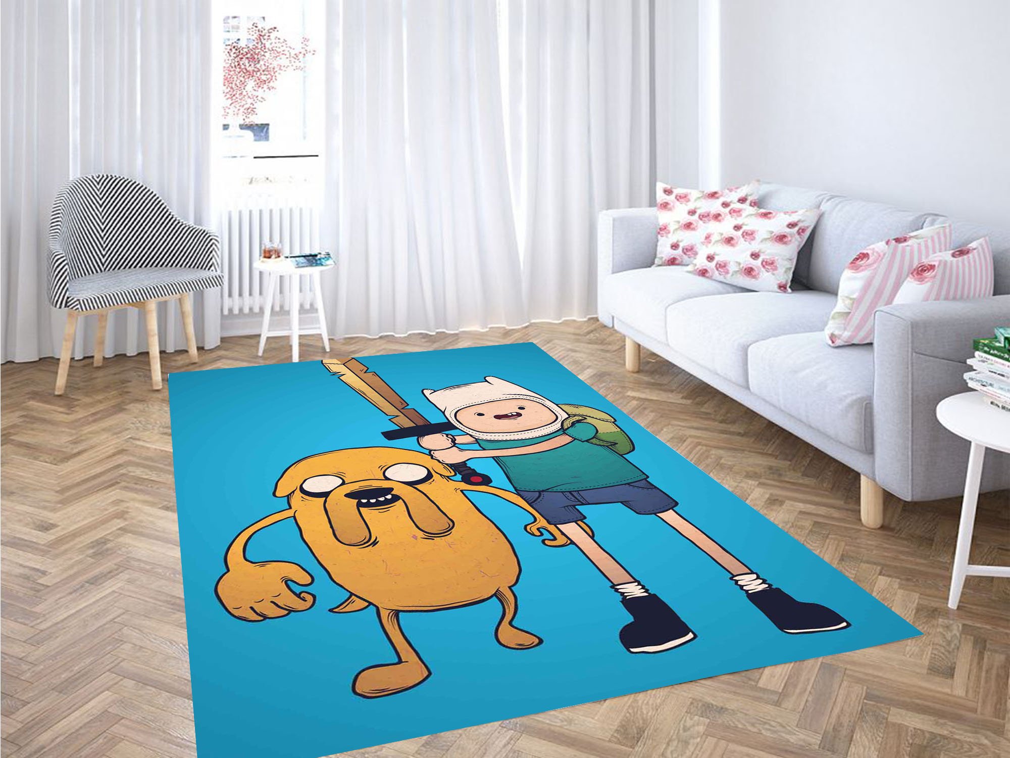 Finn And Jack Pose Carpet Rectangle Rug