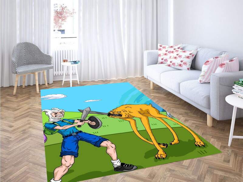 Finn With Sword Another Style Adventure Time Carpet Rectangle Rug