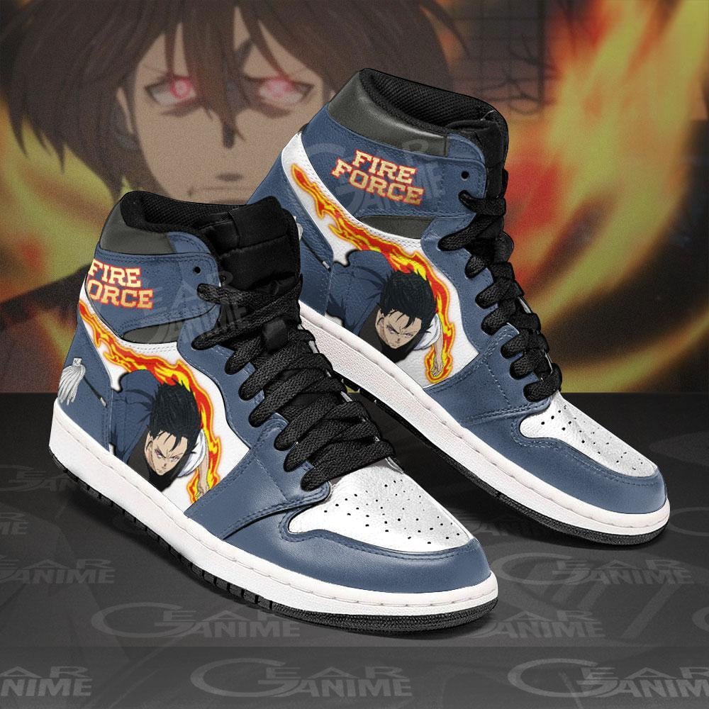 Fire Force Benimaru Shinmon JD1s Sneakers Anime Shoes, Air Jordan Hightop