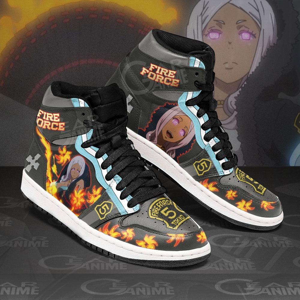 Fire Force Hibana JD1s Sneakers Anime Shoes, Air Jordan Hightop