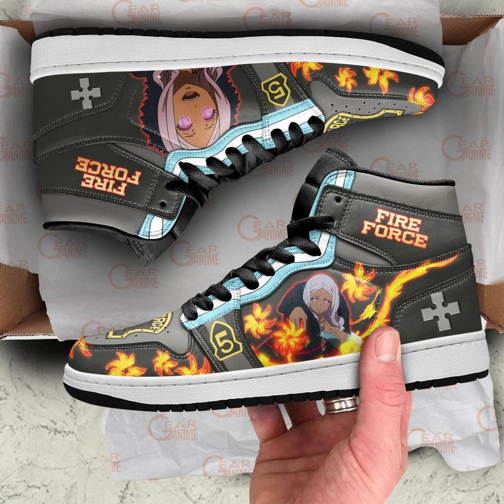 Fire Force Hibana JD1s Sneakers Anime Shoes, Air Jordan Hightop