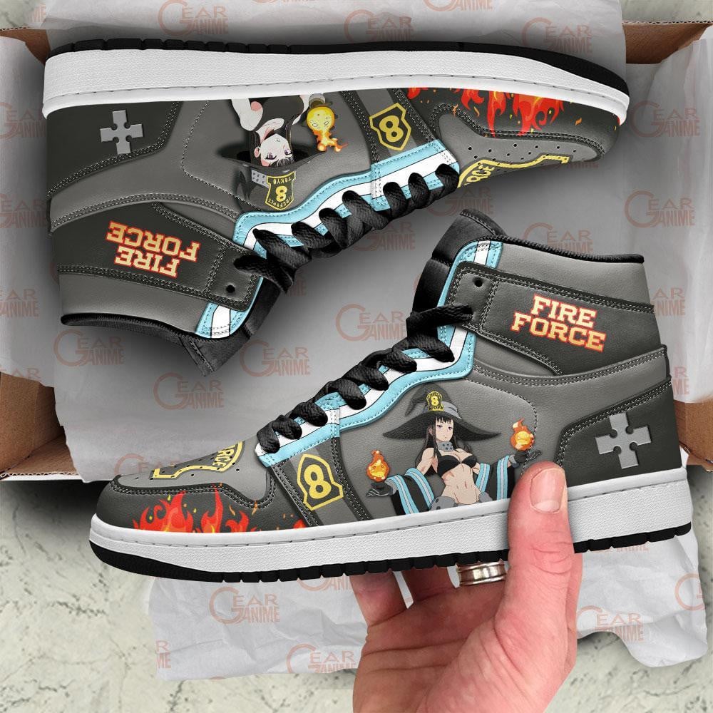 Fire Force Maki Oze JD1s Sneakers Anime Shoes, Air Jordan Hightop