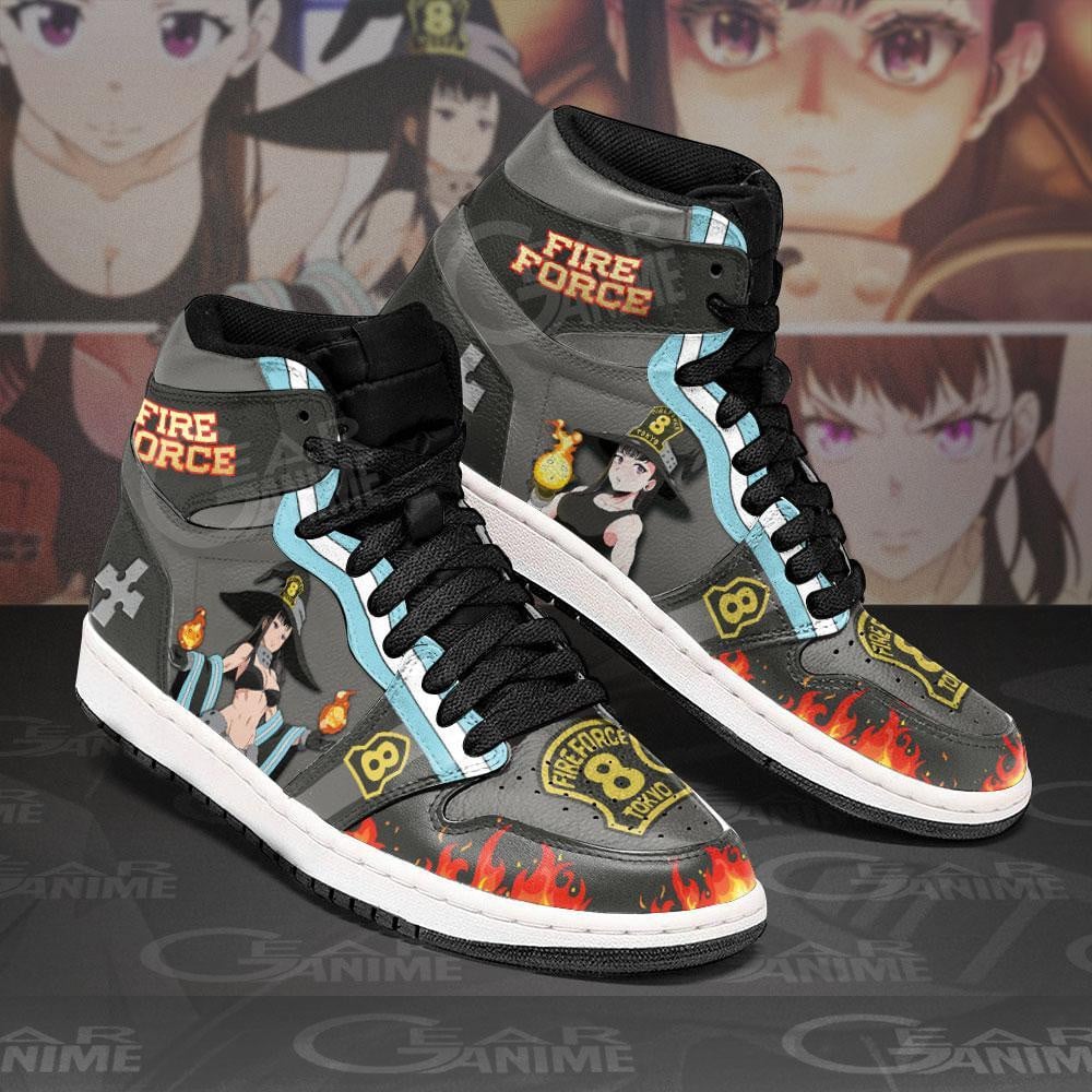 Fire Force Maki Oze JD1s Sneakers Anime Shoes, Air Jordan Hightop