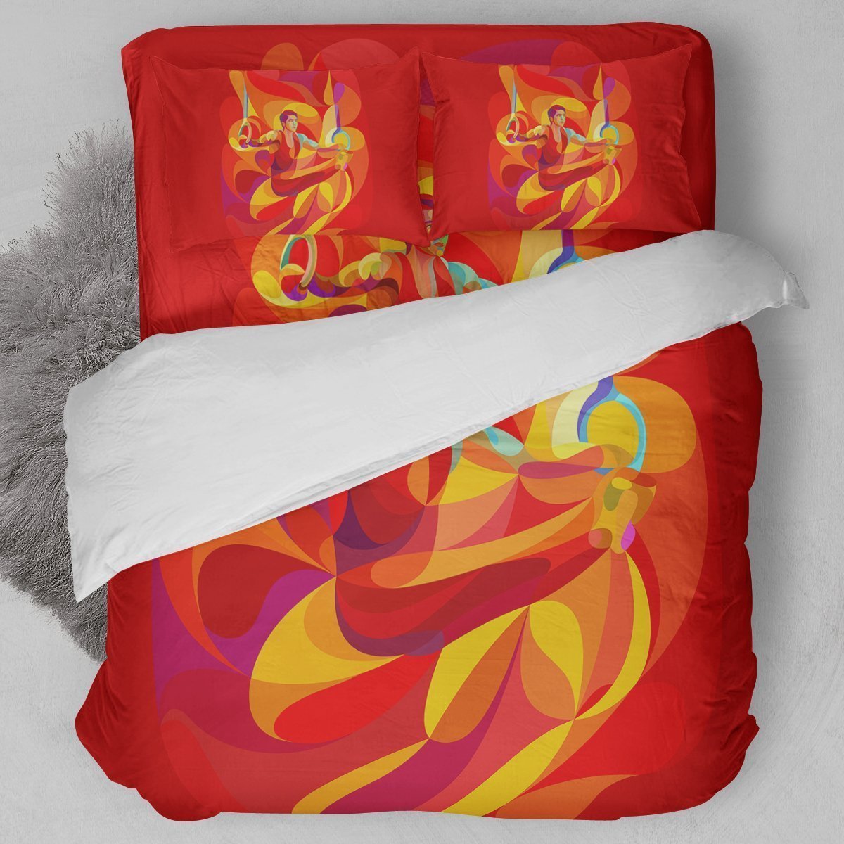 Fire Gymnastics Duvet Cover Bedding Set