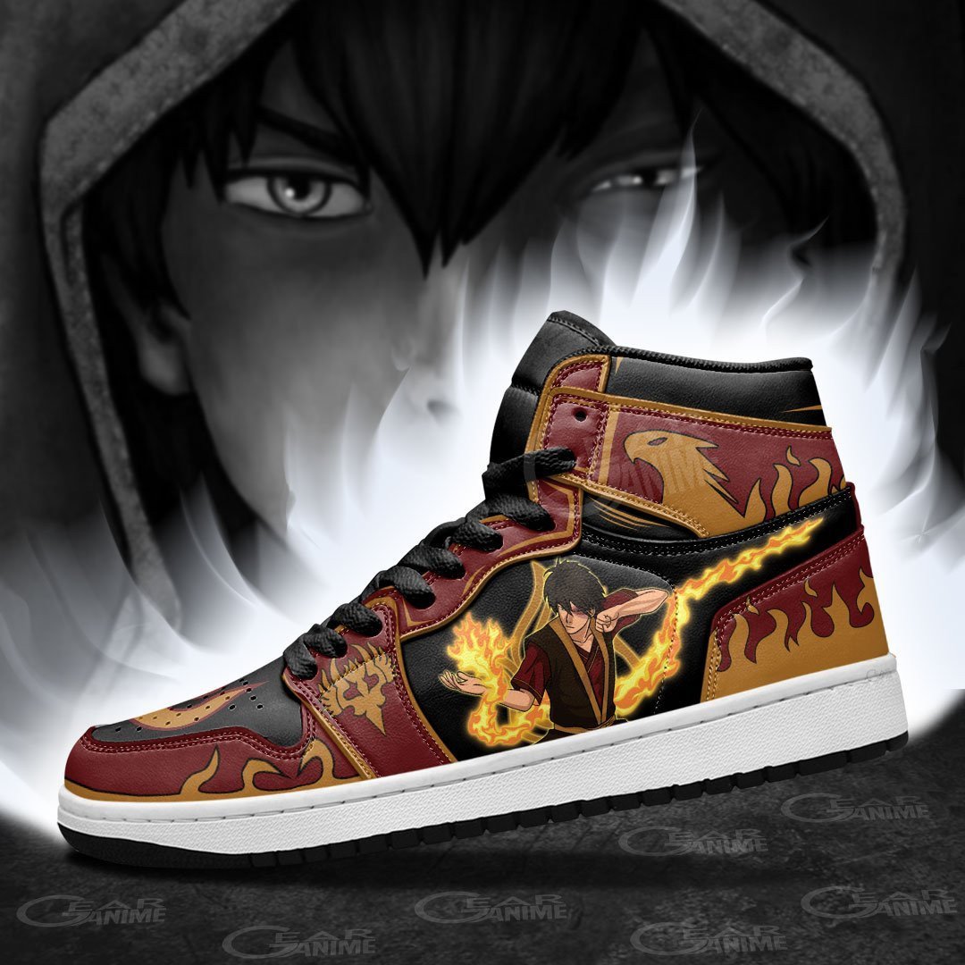 Fire Nation Zuko JD1s Sneakers Avatar The Last Airbender Anime Shoes, Air Jordan Hightop