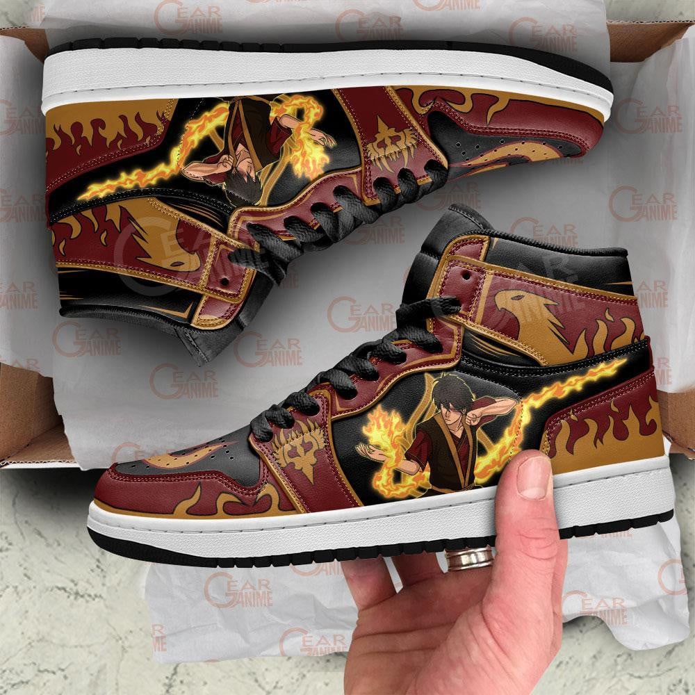 Fire Nation Zuko JD1s Sneakers Avatar The Last Airbender Anime Shoes, Air Jordan Hightop