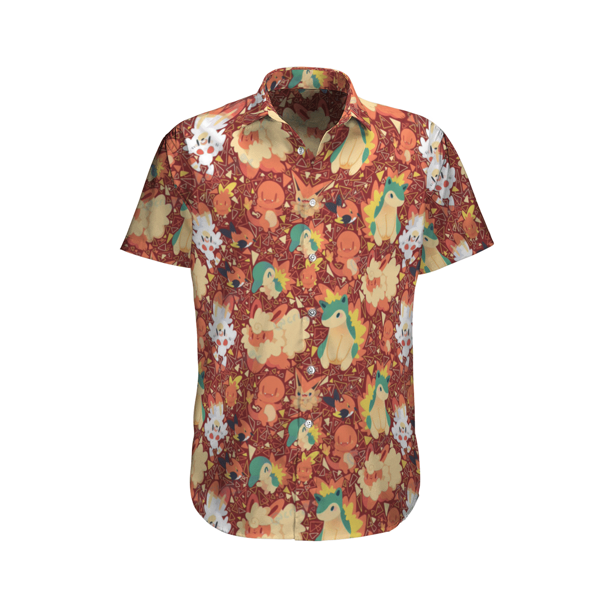 Fire type Pokemon Hawaiian Shirt