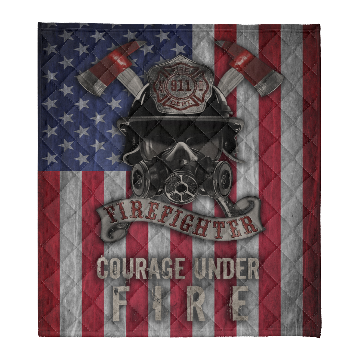 Firefighte Fleece Blanket Courage Under Fire