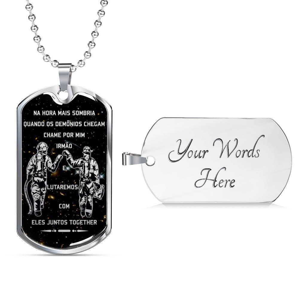 Firefighter – Call On Me Brother – Portugal – Galaxy – Military Ball Chain