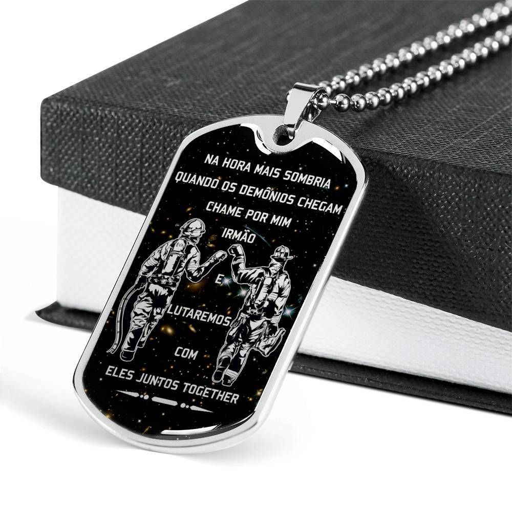 Firefighter – Call On Me Brother – Portugal – Galaxy – Military Ball Chain