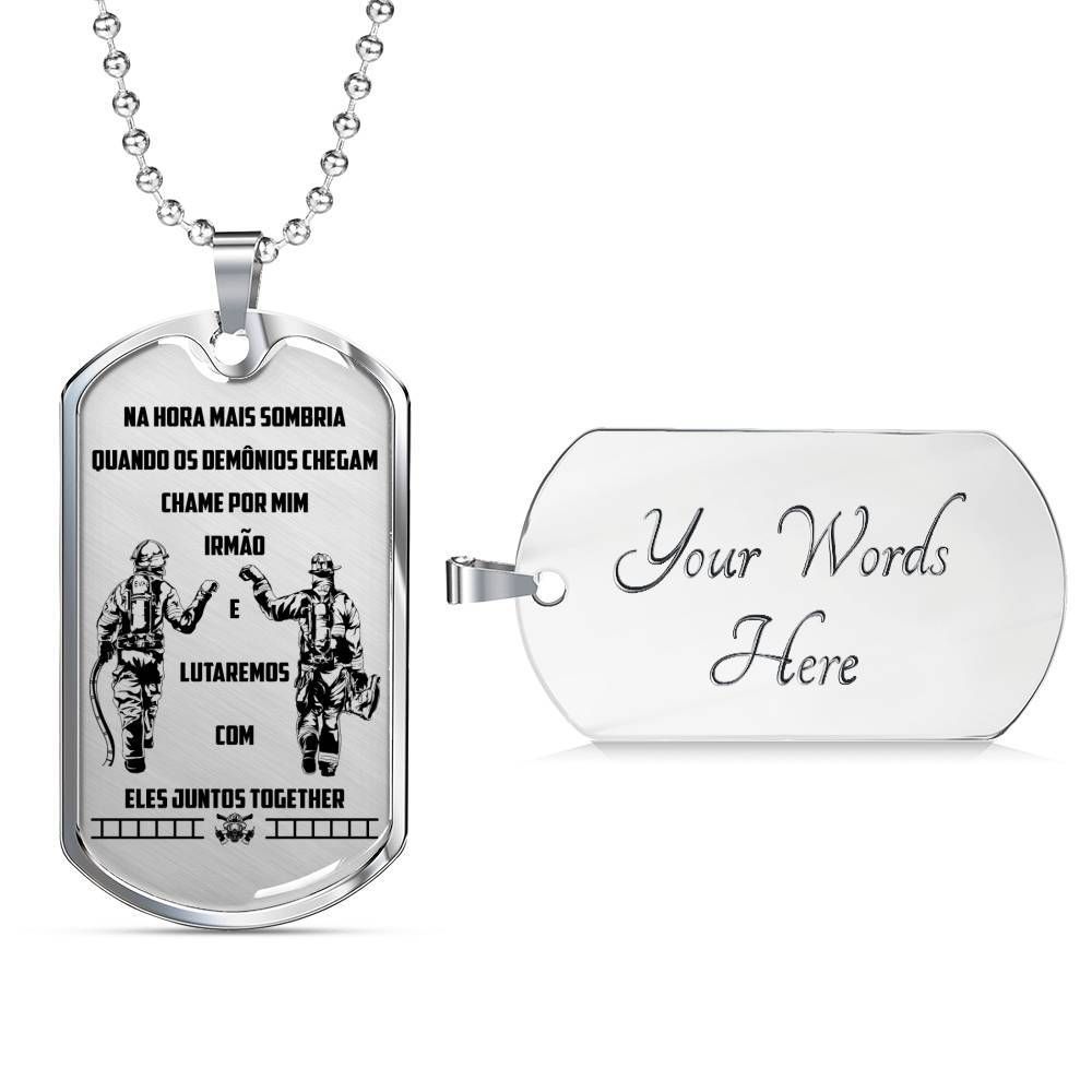 Firefighter – Call On Me Brother – Portugal – Military Ball Chain