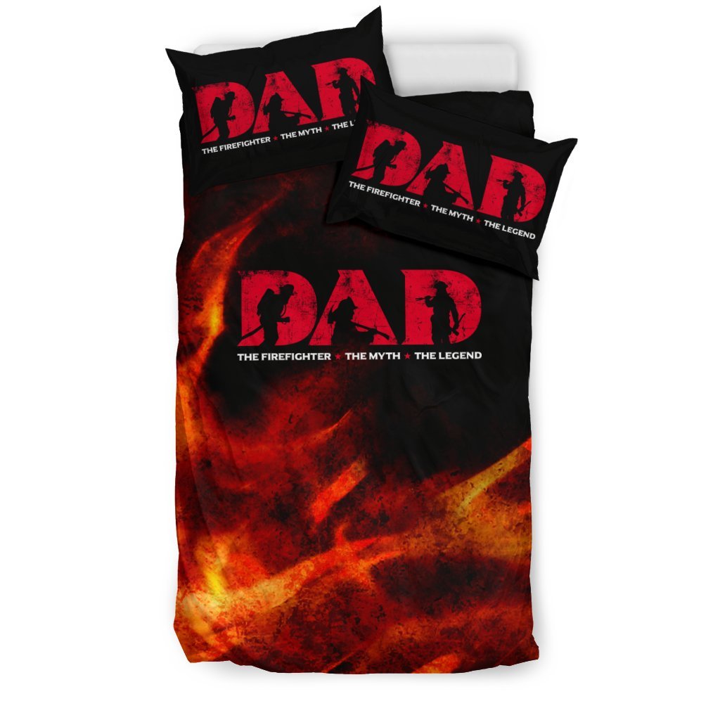 Firefighter Dad 3D Customized Duvet Cover Bedding Set