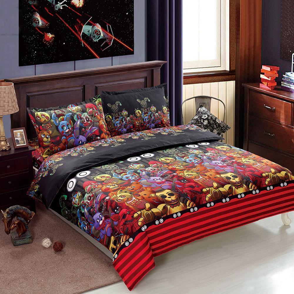 Five Nights At Freddy’S Colorful Duvet Cover Bedding Set