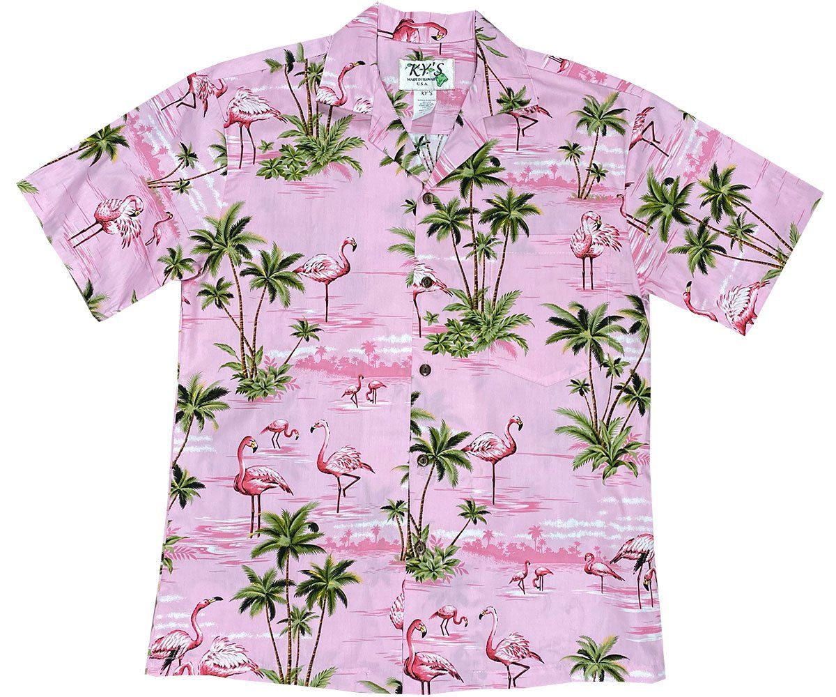 Flamingo Island Pink Hawaiian Shirt