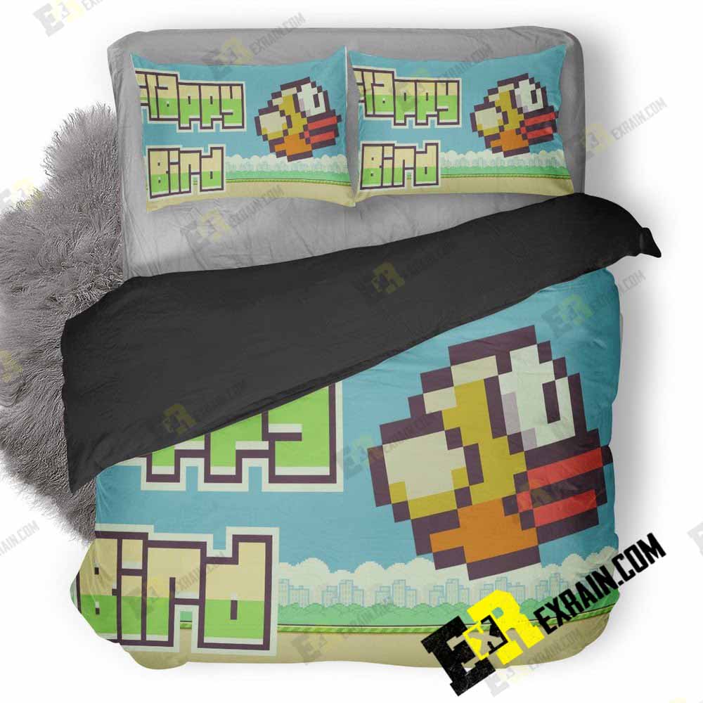 Flappy Birds Hd 3D Customized Duvet Cover Bedding Set