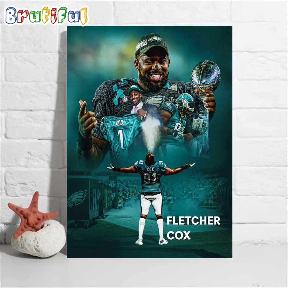 Fletcher Cox Congratulations on an amazing NFL Career Wall Art Poster Canvas