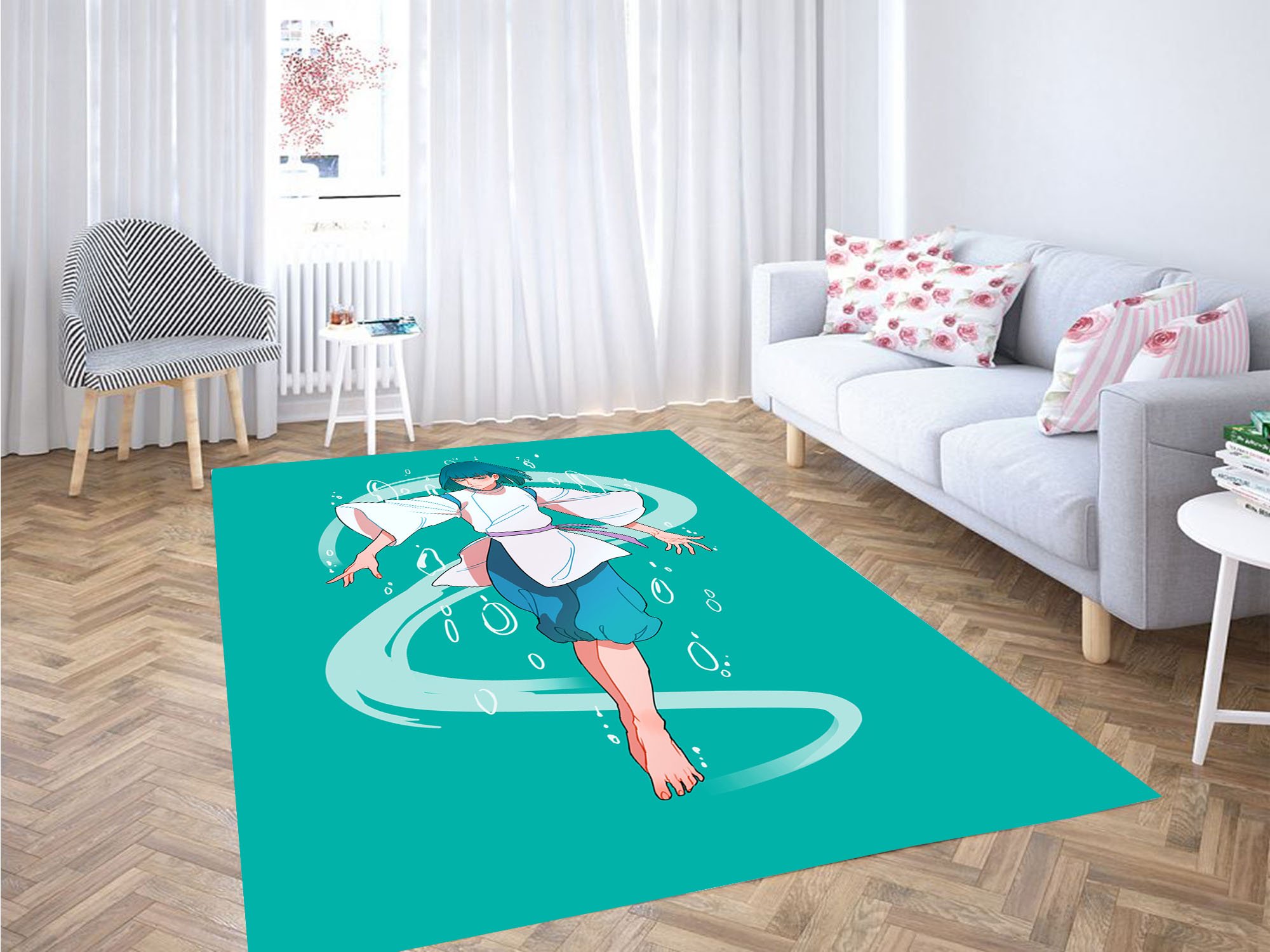 Floating Spirited Away Haku Carpet Rectangle Rug