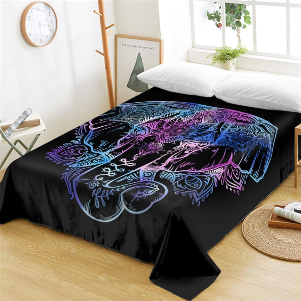 Floral Elephants 3D Customized Duvet Cover Bedding Set