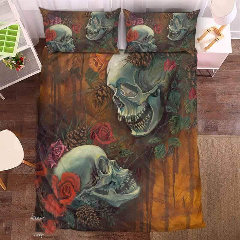 Floral Kull 3D Customized Duvet Cover Bedding Set