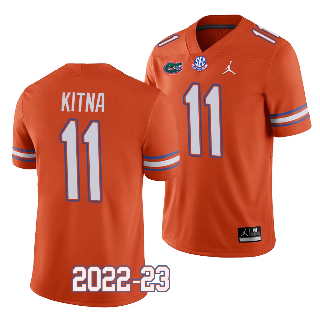 Florida Gators #11 Jalen Kitna 2022-23 College Orange Jersey Men's