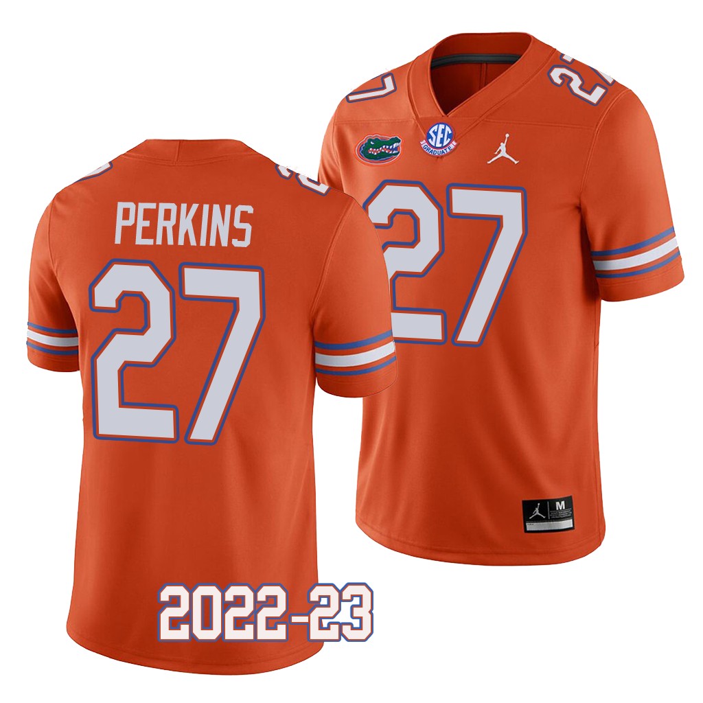 Florida Gators #27 Jadarrius Perkins 2022-23 College Orange Jersey Men's