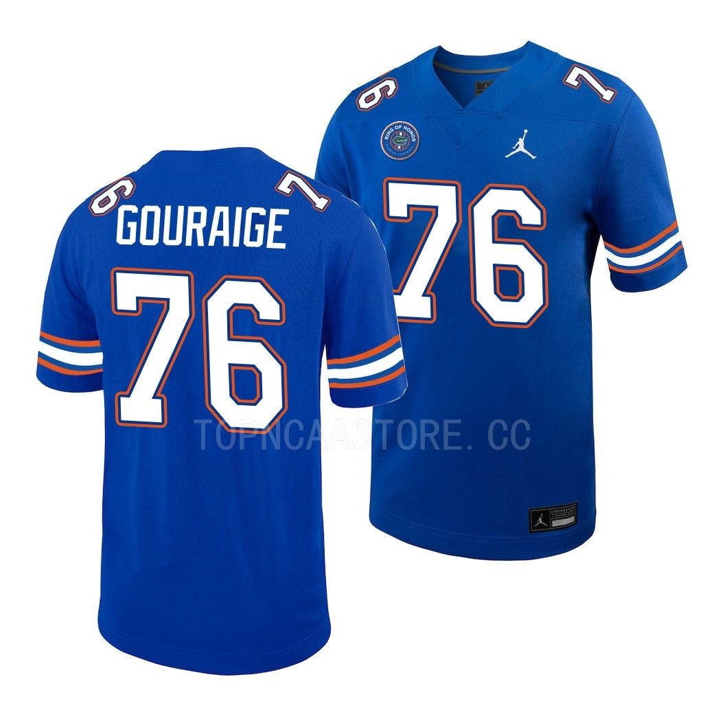 Florida Gators #76 Richard Gouraige Ring Of Honor Royal Untouchable Jersey Men's