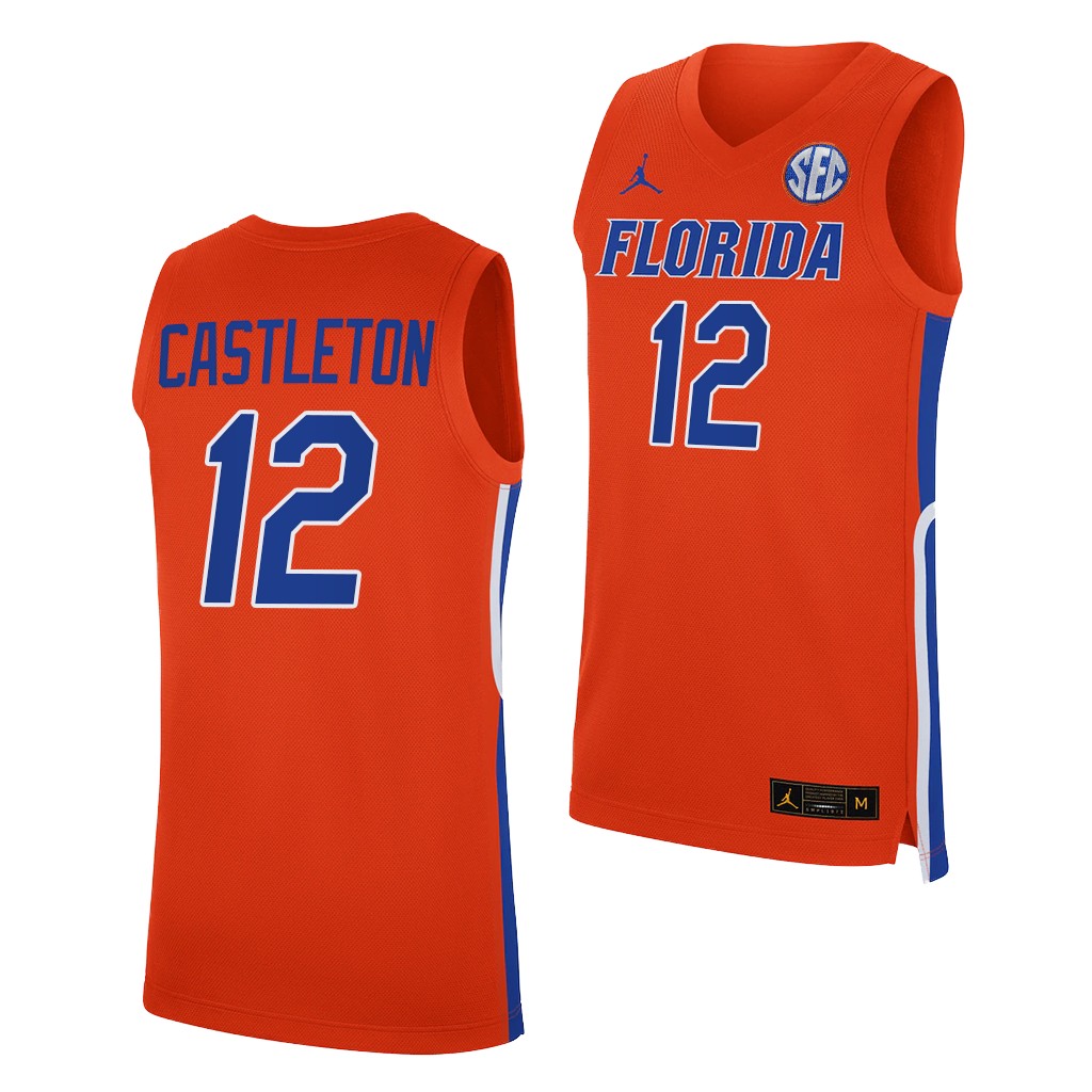 Florida Gators Colin Castleton #12 Orange Jersey 2021-22 College