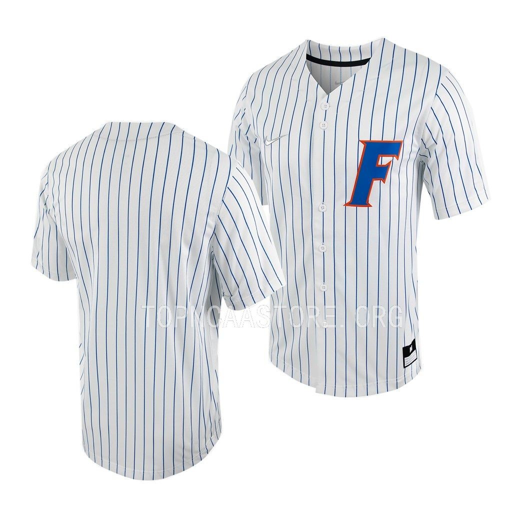 Florida Gators College White Full-Button Jersey Men