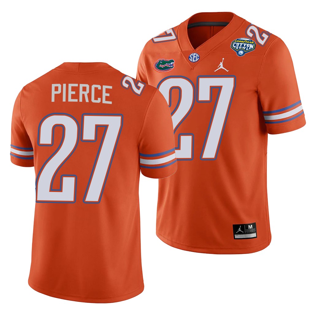 Florida Gators Dameon Pierce 2020 Cotton Bowl Classic Orange College Jersey