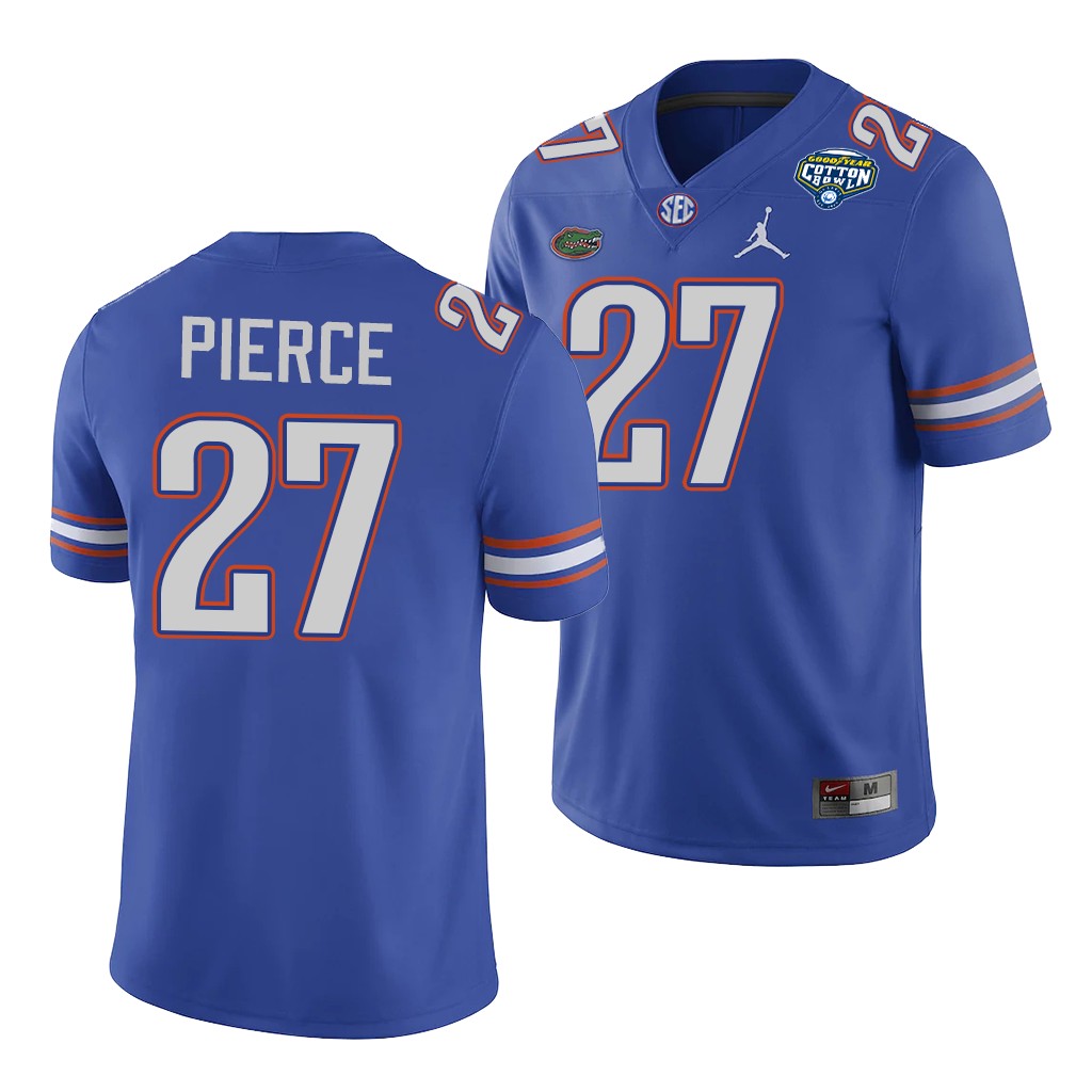 Florida Gators Dameon Pierce 2020 Cotton Bowl Classic Royal College Jersey