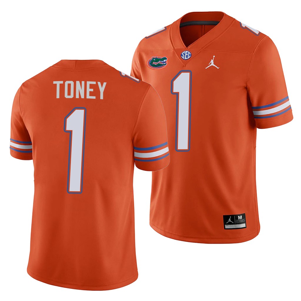 Florida Gators Kadarius Toney Orange Alternate Game College Jersey Men's