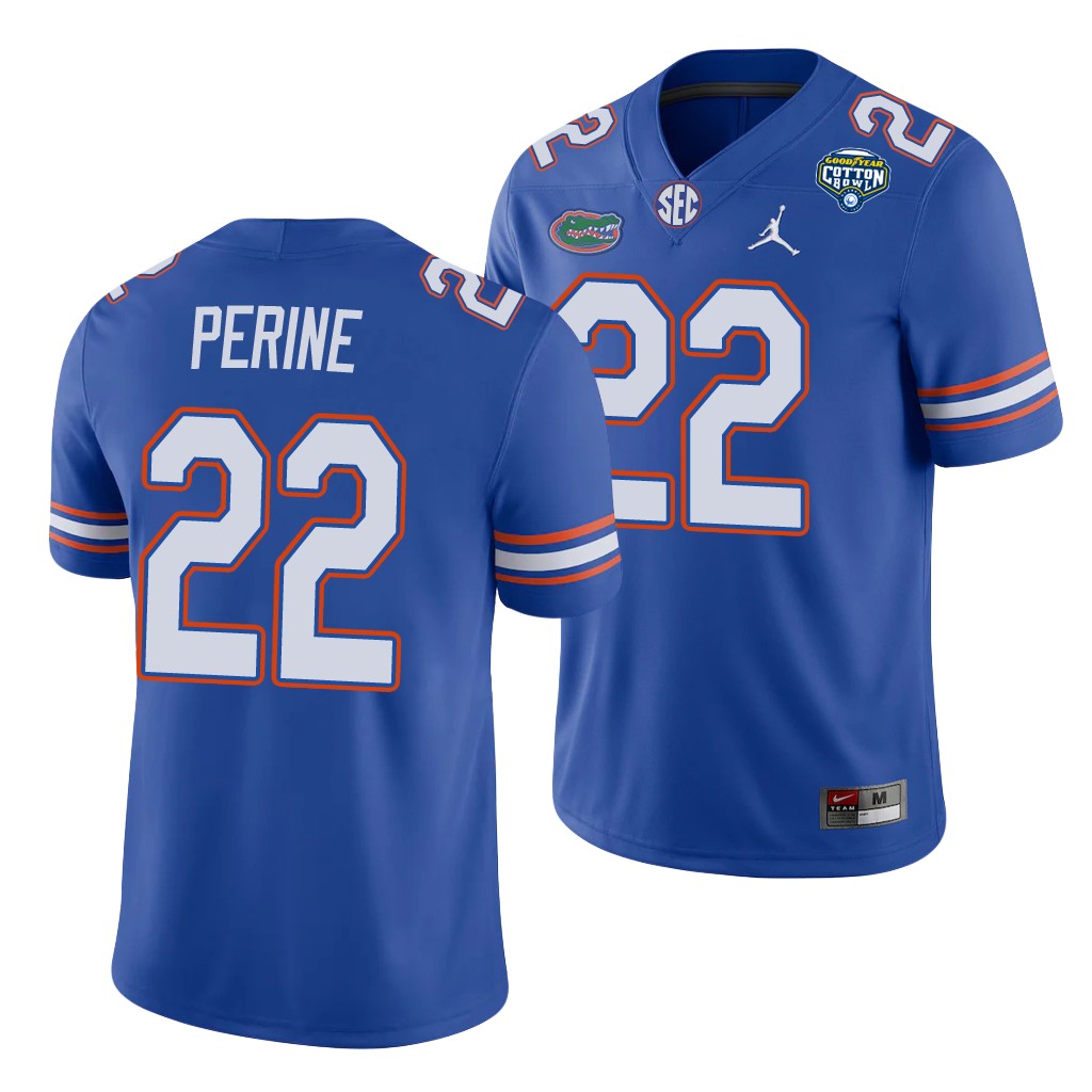 Florida Gators Lamical Perine Royal 2020 Cotton Bowl Game Jersey