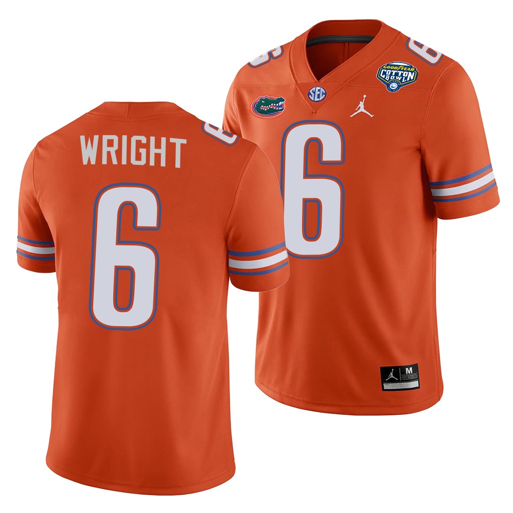 Florida Gators Nay'Quan Wright 2020 Cotton Bowl Classic Orange College Jersey