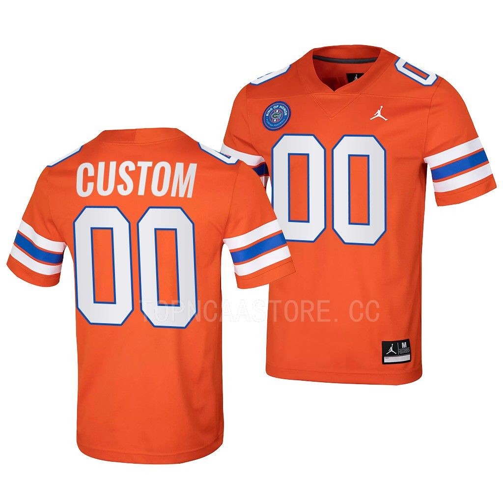 Florida Gators Ring Of Honor Custom #00 Orange Men's Jersey