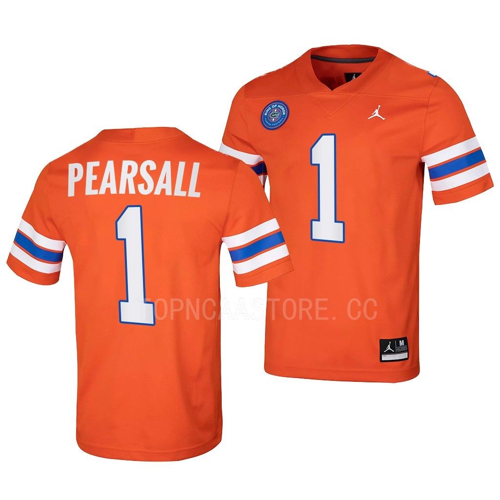 Florida Gators Ring Of Honor Ricky Pearsall #1 Orange Men's Jersey