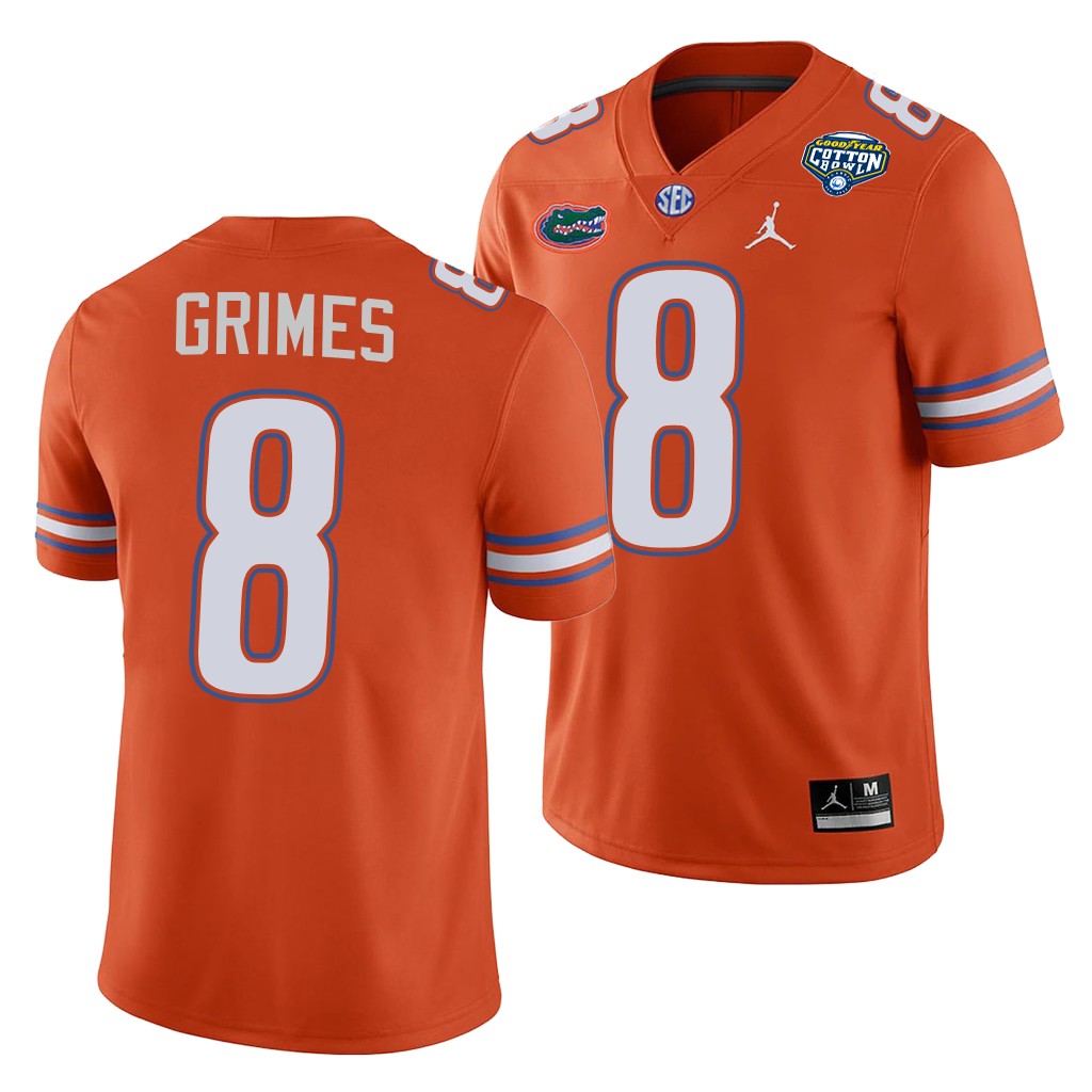 Florida Gators Trevon Grimes 2020 Cotton Bowl Classic Orange College Jersey