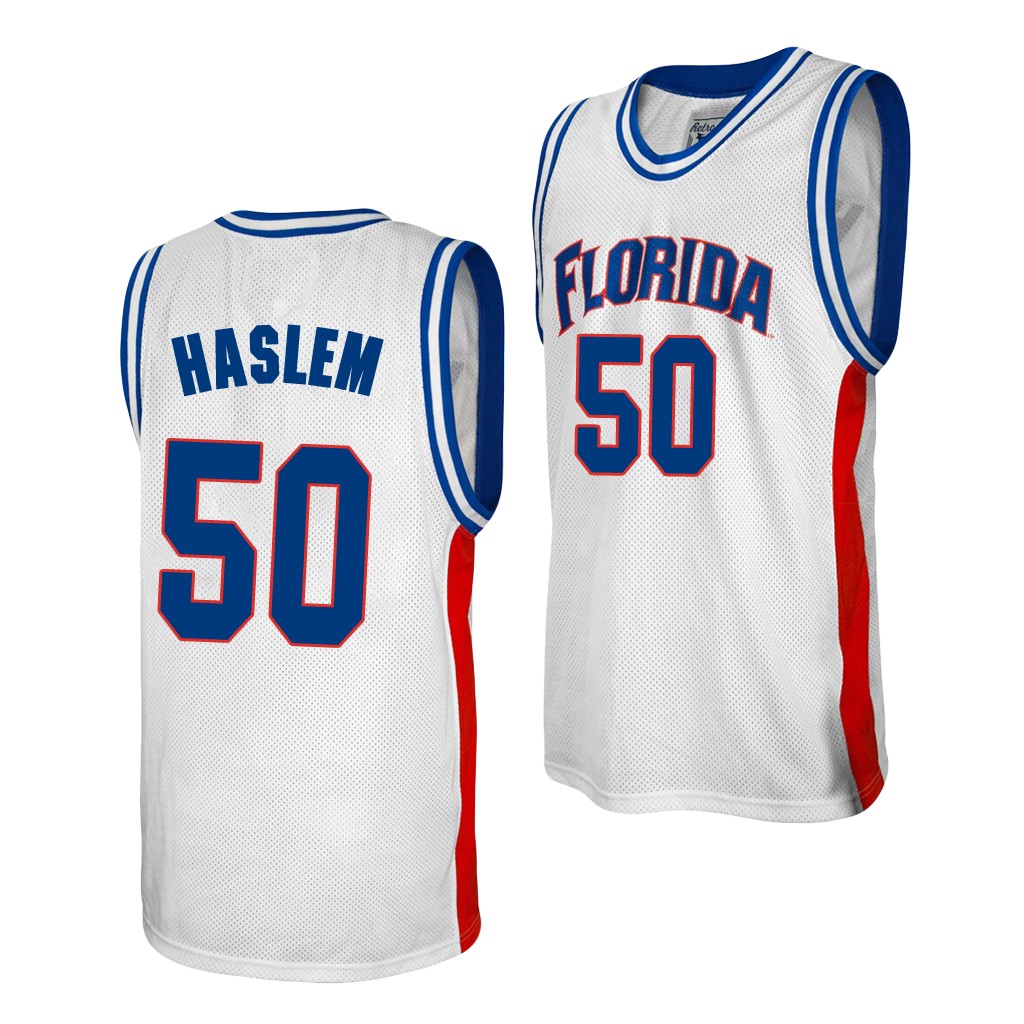 Florida Gators Udonis Haslem White Alumni College Baketball Jersey Florida Gators