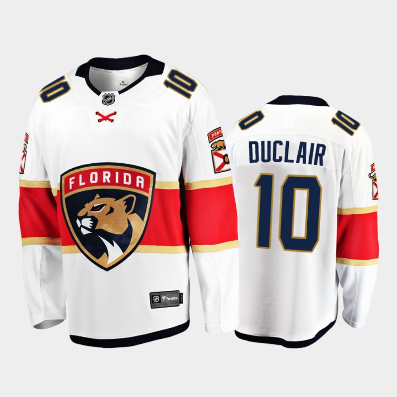 Florida Panthers #10 Anthony Duclair Away White 2021-22 Player Jersey