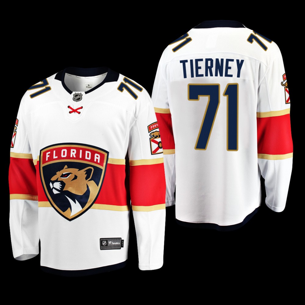 Florida Panthers #71 Chris Tierney White 2022 Away Breakaway Player Jersey