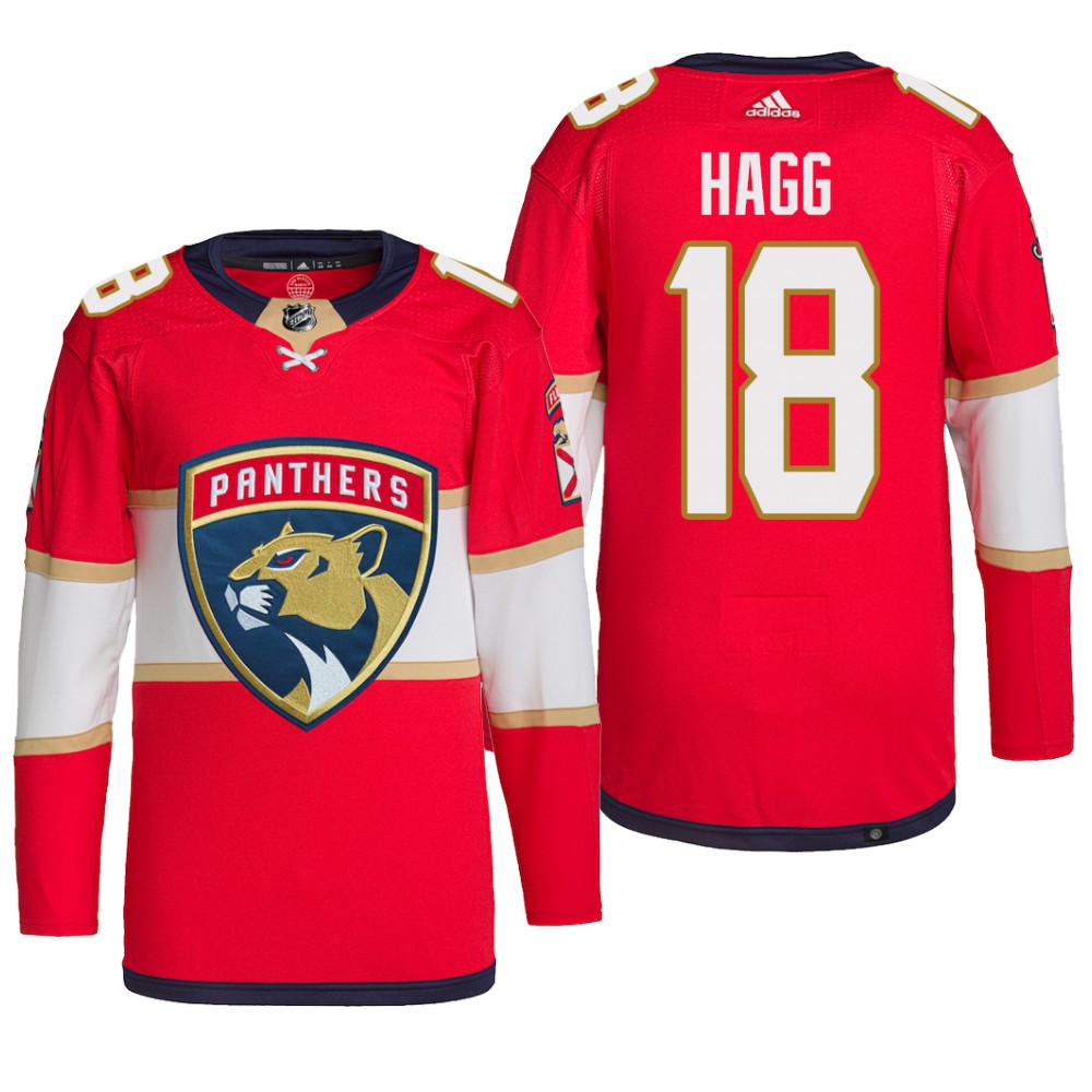 Florida Panthers 2022 Home Jersey Robert Hagg Red #18 Primegreen Pro Uniform