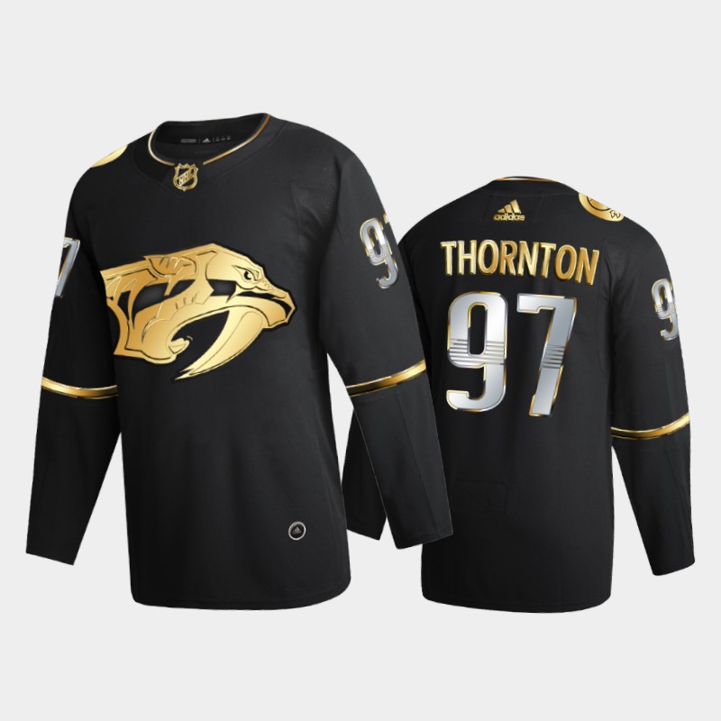 Florida Panthers Joe Thornton #97 Golden Edition Black Jersey
