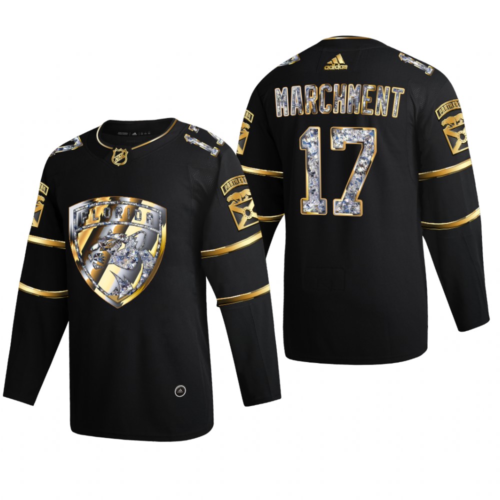 Florida Panthers Mason Marchment #17 Diamond Edition 2022 Stanley Cup Playoffs Black Jersey