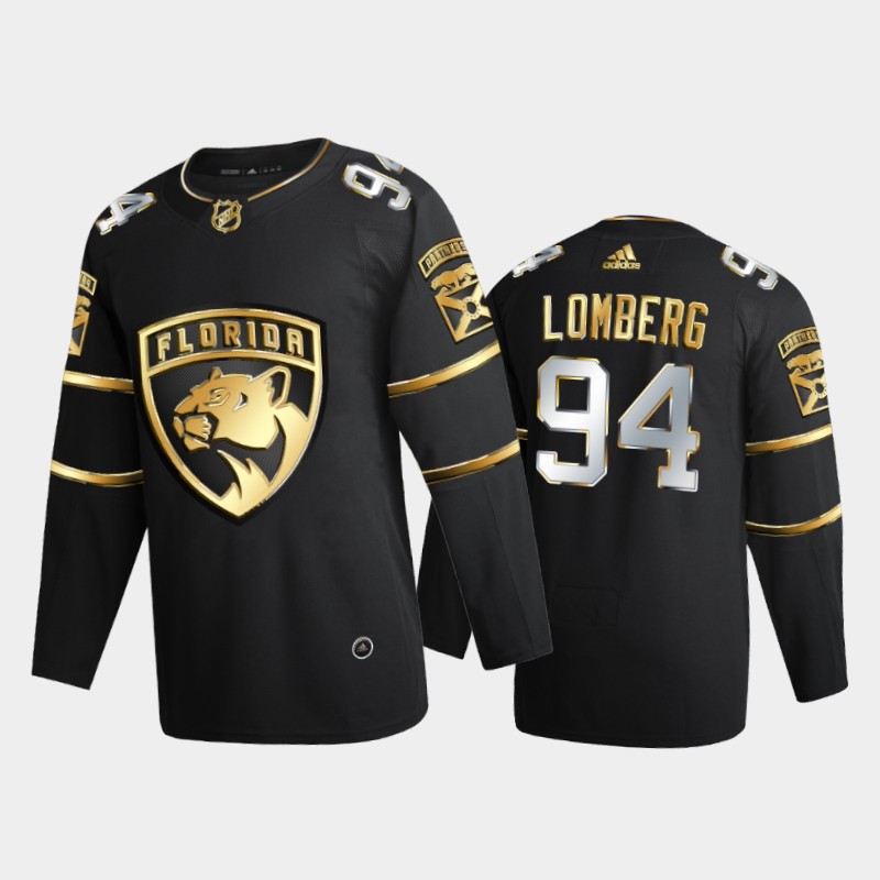 Florida Panthers Ryan Lomberg #94 2020-21 Golden Black Limited Jersey