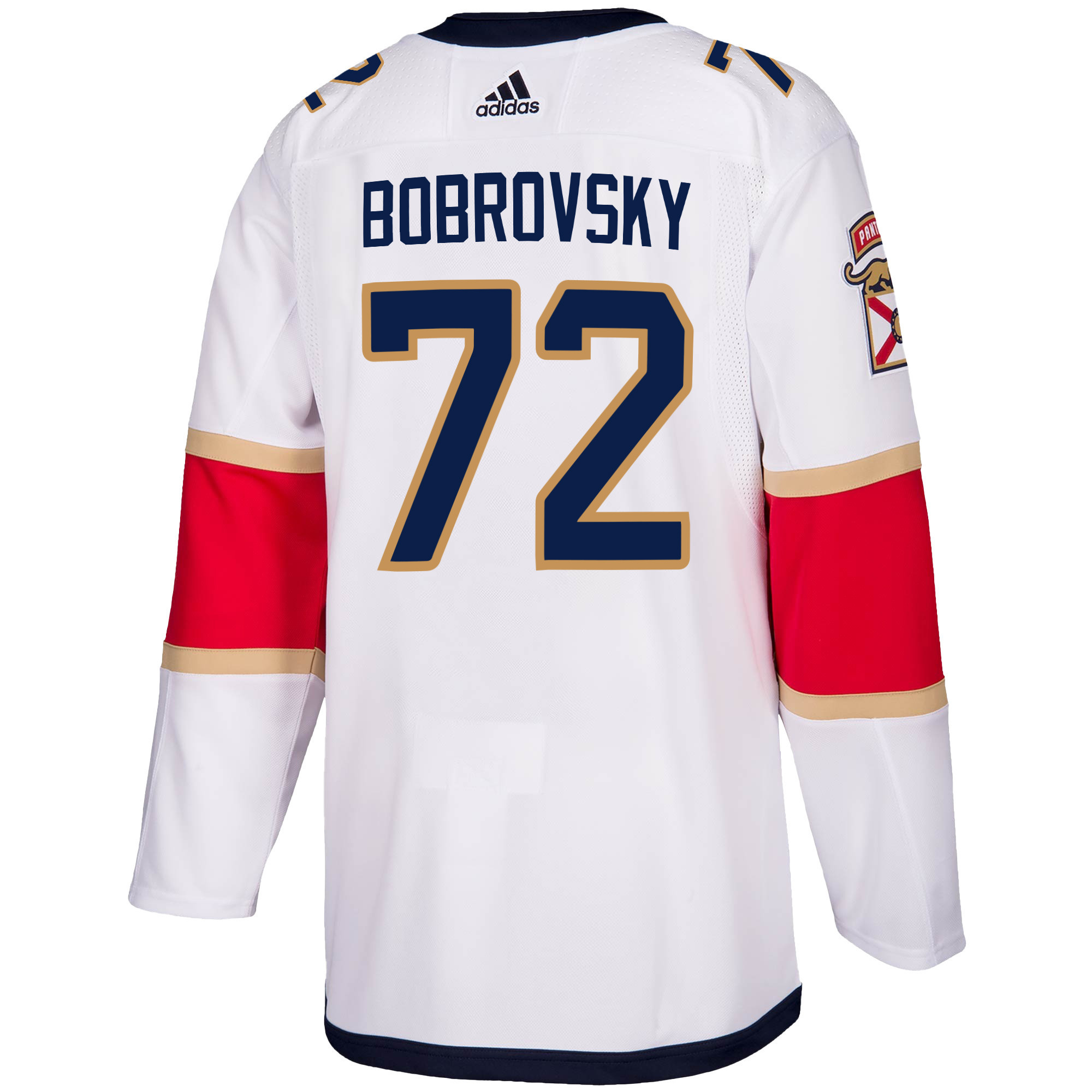 Florida Panthers Sergei Bobrovsky 72 Away 2023 Stanley Cup Final Breakaway Men Stitched Jersey – White