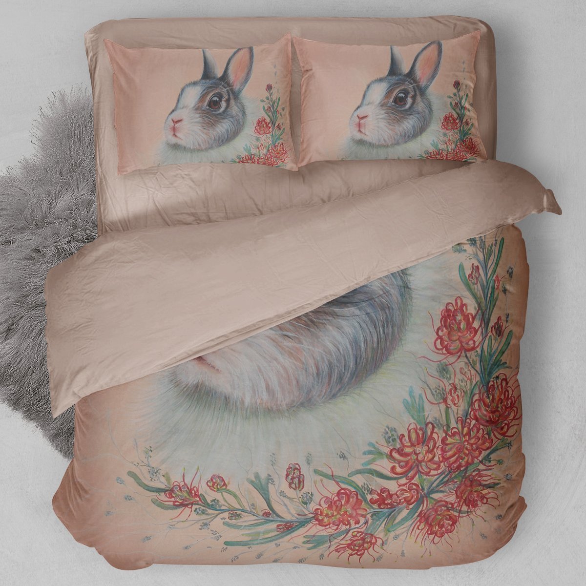 Flourish Bunny Duvet Cover Bedding Set
