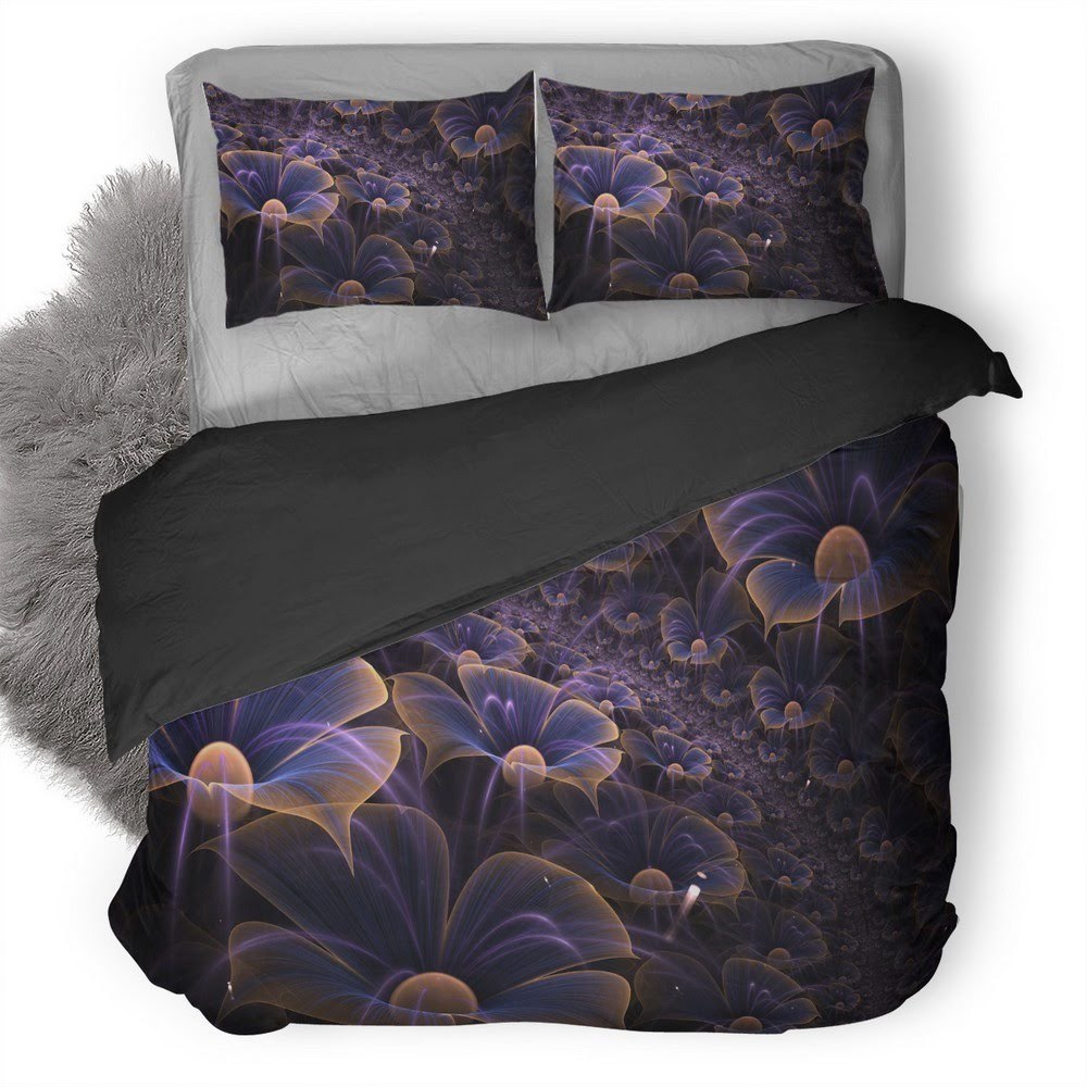 Flower Fractal Digital 3D Customized Duvet Cover Bedding Set