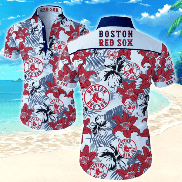 Flower MLB Boston Red Sox – Premium Hawaiian Shirt – Gift For Sports Lovers